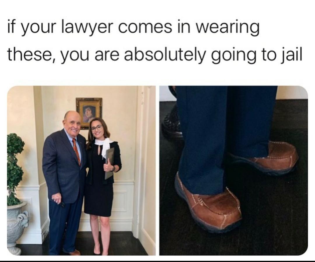shoe - if your lawyer comes in wearing these, you are absolutely going to jail