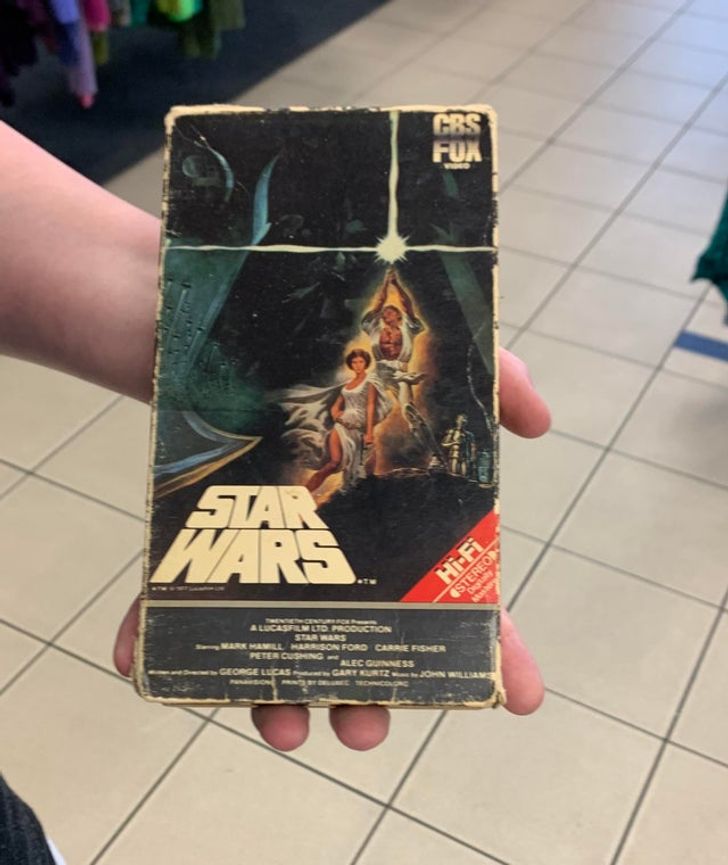 “Today, my roommate found an original Star Wars VHS at a thrift store.”