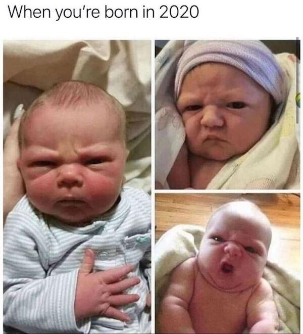 2020 babies meme - When you're born in 2020