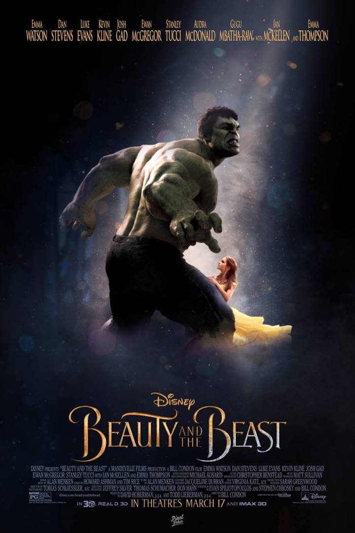 beautiful and the beast poster - Emma Dan Luke Kevin Josh Ewan Stanley Audra Gugu Tan Emma Watson Stevens Evans Kuine Gad Mcgregor Tucci Mcdonald MbathaRaw, W Mckellen Thompson Disney Beauty Beast Disney Presents Beauty And The Beast Amandeville Films Pro