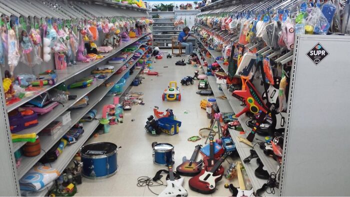 funny work memes - store with toys all over the aisle