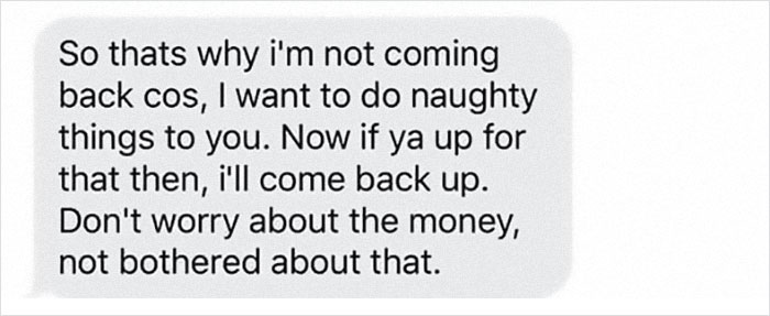 Renovator Sends Creepy Message to Woman.