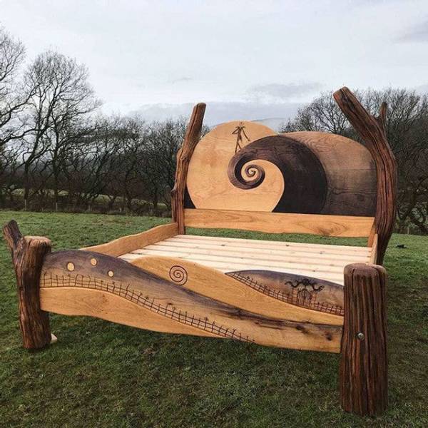 nightmare before christmas wood bed