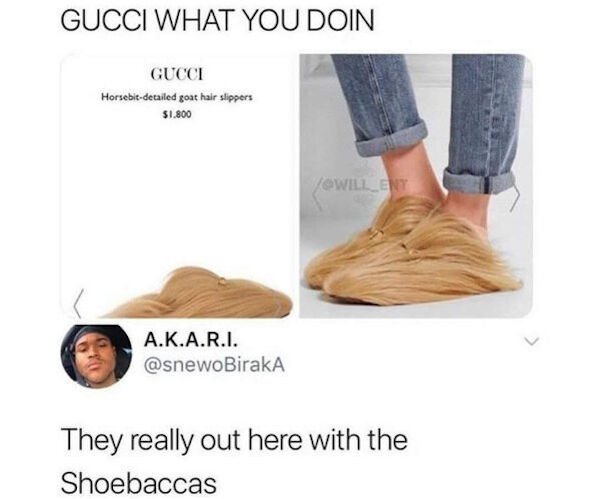 nike air force x gucci - Gucci What You Doin Gucci Horsebitdetailed goat hair slippers $1.800 Willeny A.K.A.R.I. They really out here with the Shoebaccas