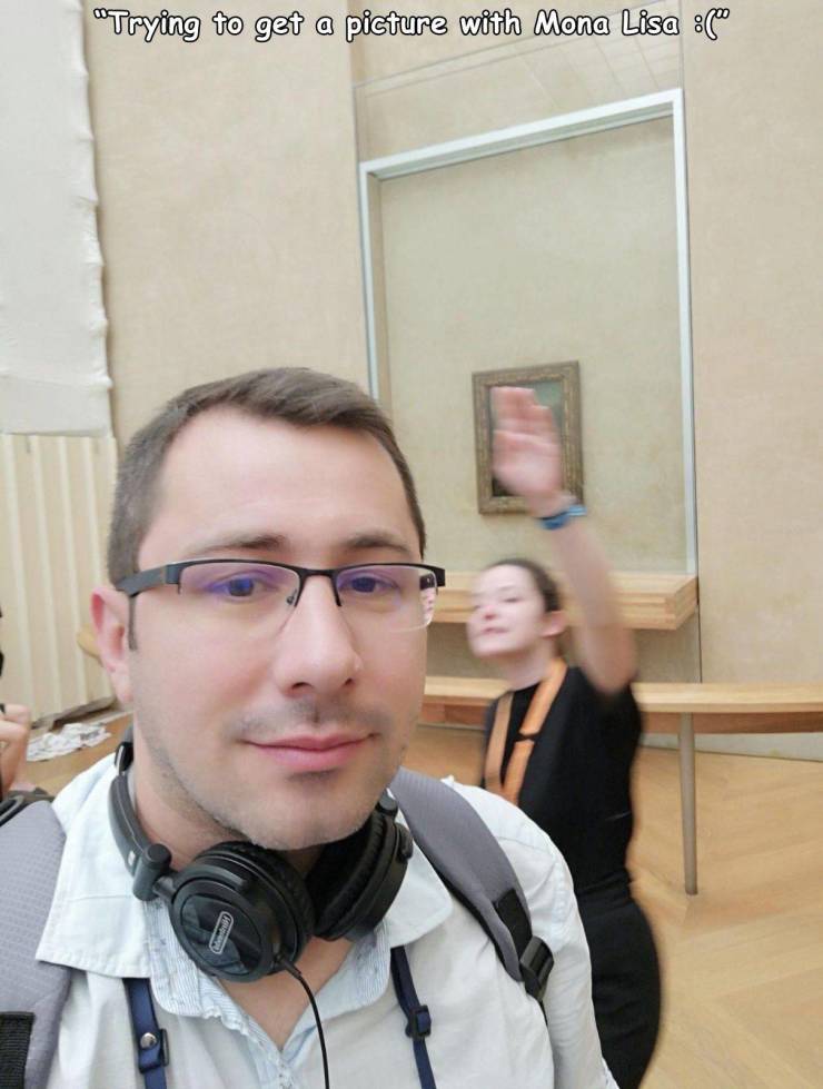 Photograph - "Trying to get a picture with Mona Lisa