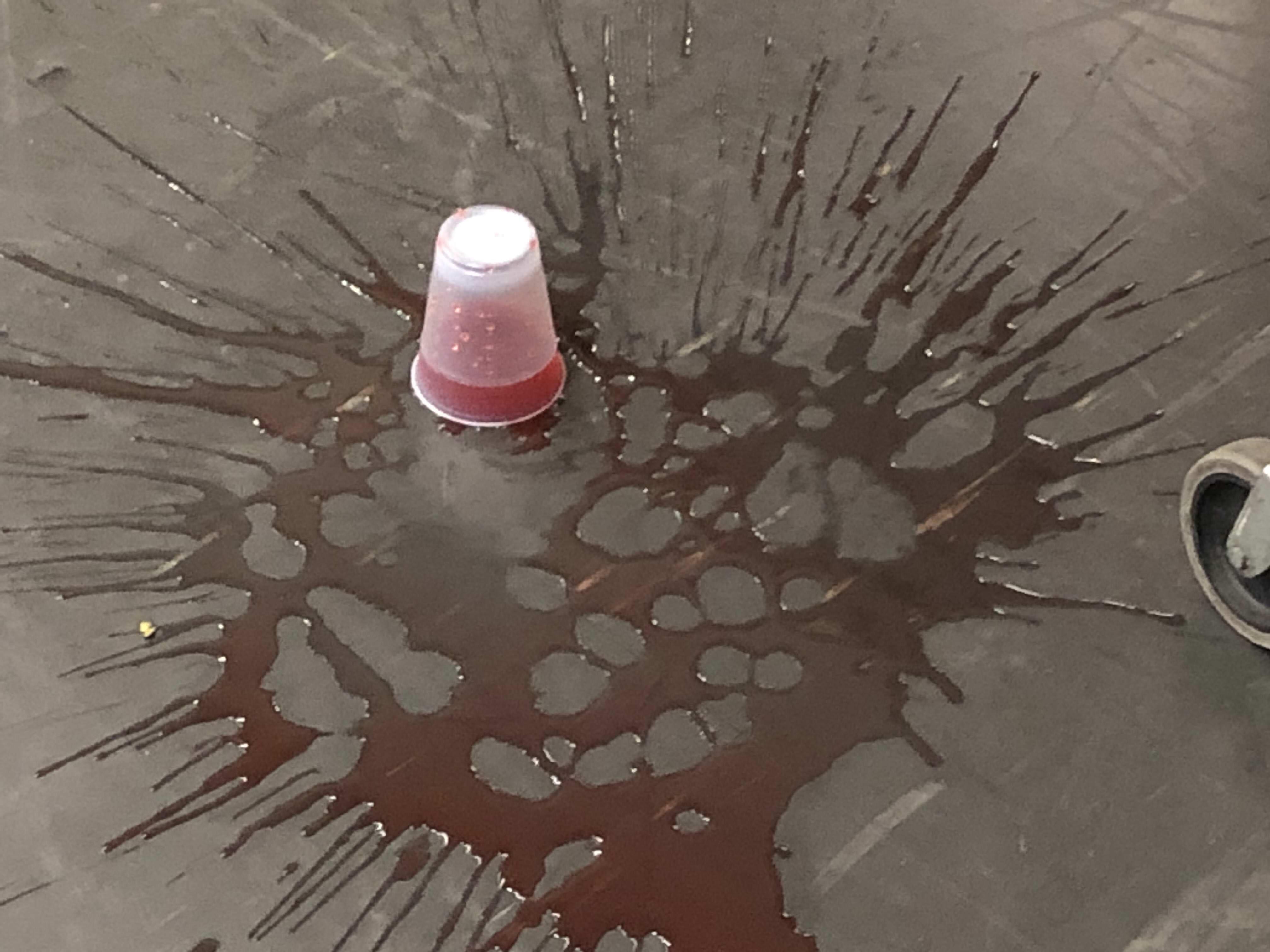 spilled drink