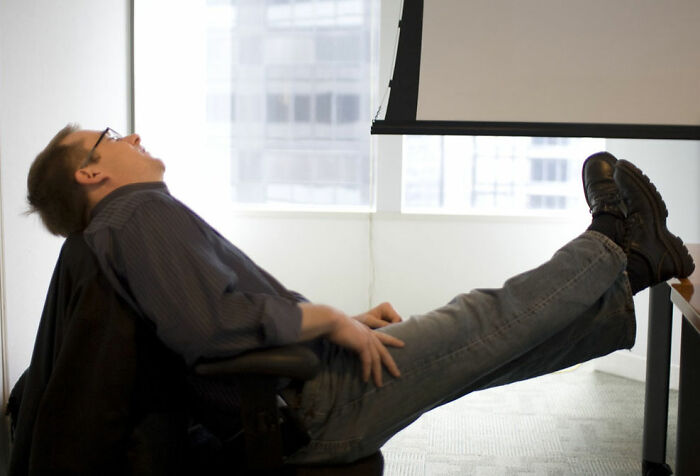 Guy slept through two meetings on his first day. The second meeting he started snoring.