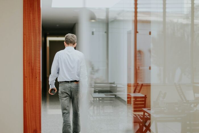 guy got hired, while going through orientation realized that his ex gf worked there too, turned around and walked right out the front door.