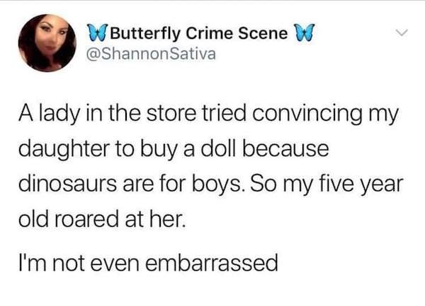 adrian wojnarowski fake twitter - WButterfly Crime Scene W Sativa A lady in the store tried convincing my daughter to buy a doll because dinosaurs are for boys. So my five year old roared at her. I'm not even embarrassed