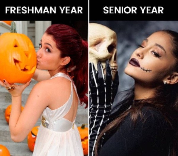 ariana grande halloween - Freshman Year Senior Year