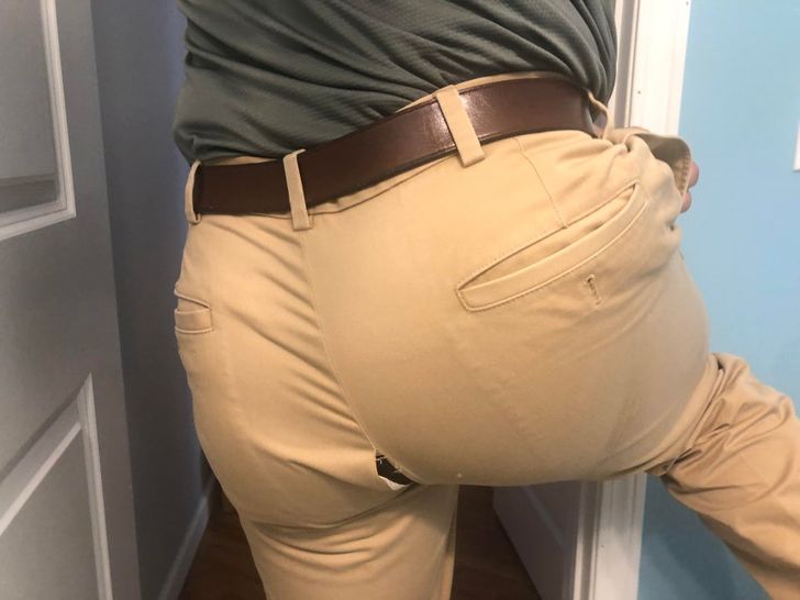 “Got home from work today. Realized I’ve been walking around meeting clients with a giant 6-7” rip in my pants."