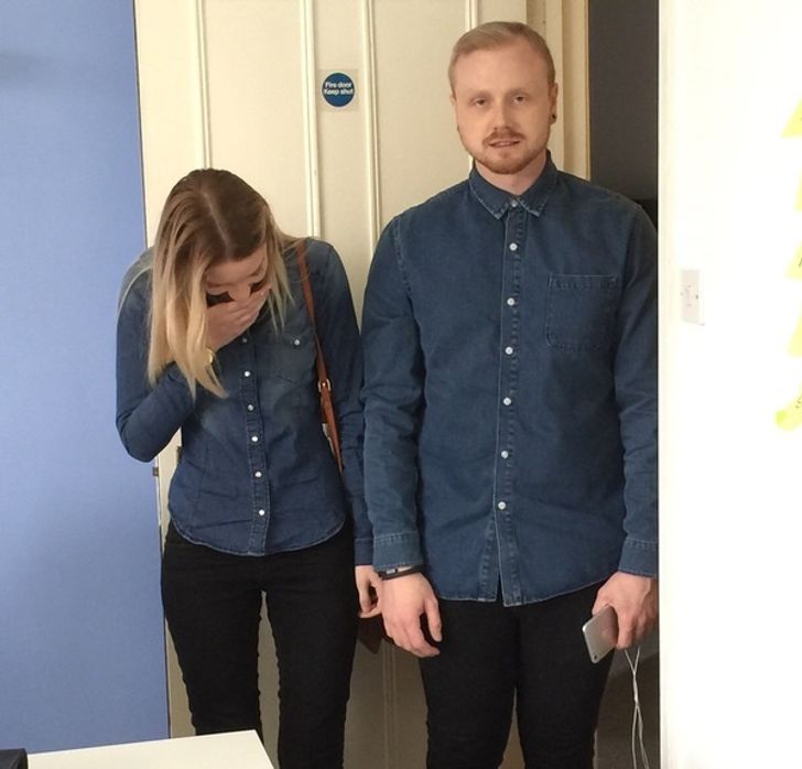 “It’s awkward when you come to the office and see someone else wearing the same clothes as you are.”
