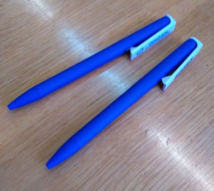 “Today we had a supplier from a different company visiting our office. When he was signing the docs, I saw ’my pen’ in his hands and asked him to leave it. Now I have 2 pens.”