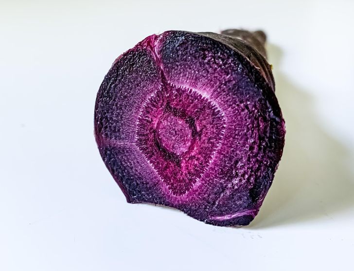 “The inside of my black nebula carrot looks like a geode.”