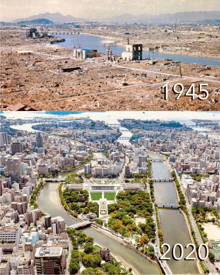 “Hiroshima, before when it got wiped off the map and less than a single lifetime after.”