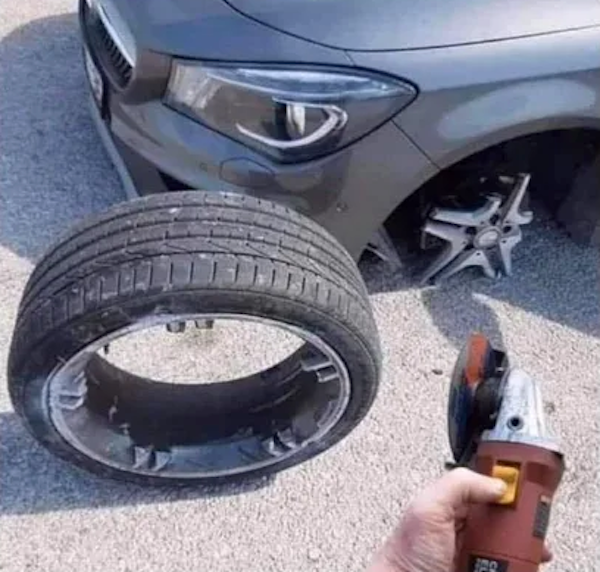 changing my own tires meme