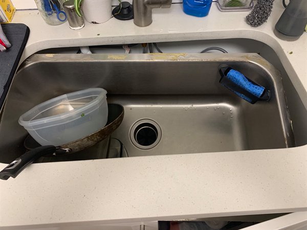 “My sink fell out of my sink.”