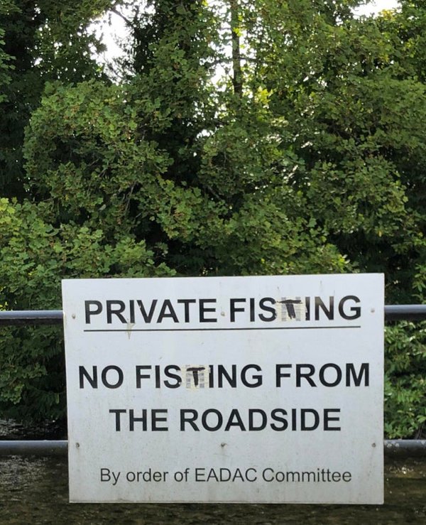 nature - Private Fisting No Fisting From The Roadside By order of Eadac Committee