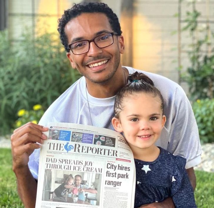 father - em The Reporter Dad Spreads Joy City hires Through Ice Cream first park ranger