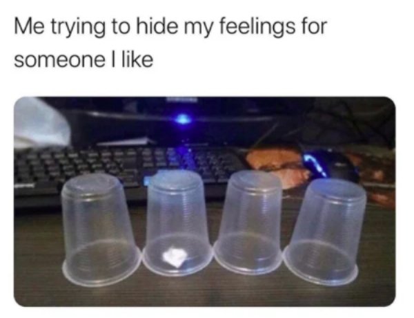 memes about hiding feelings - Me trying to hide my feelings for someone I .