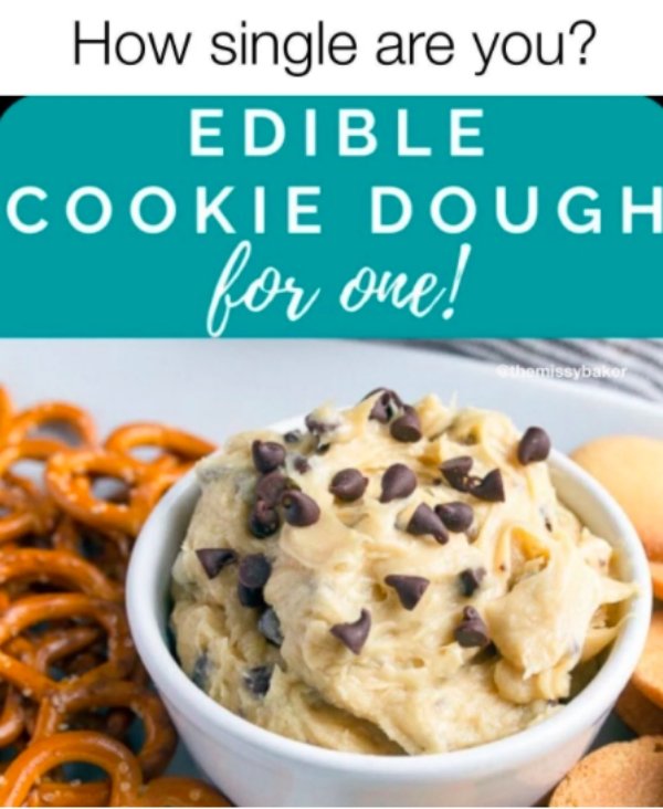 cookie dough - How single are you? Edible Cookie Dough for one! the missybaker