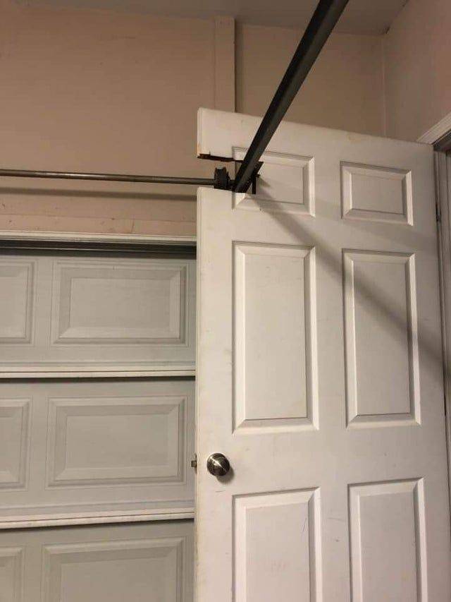 funny pics - door that hits garage door opener