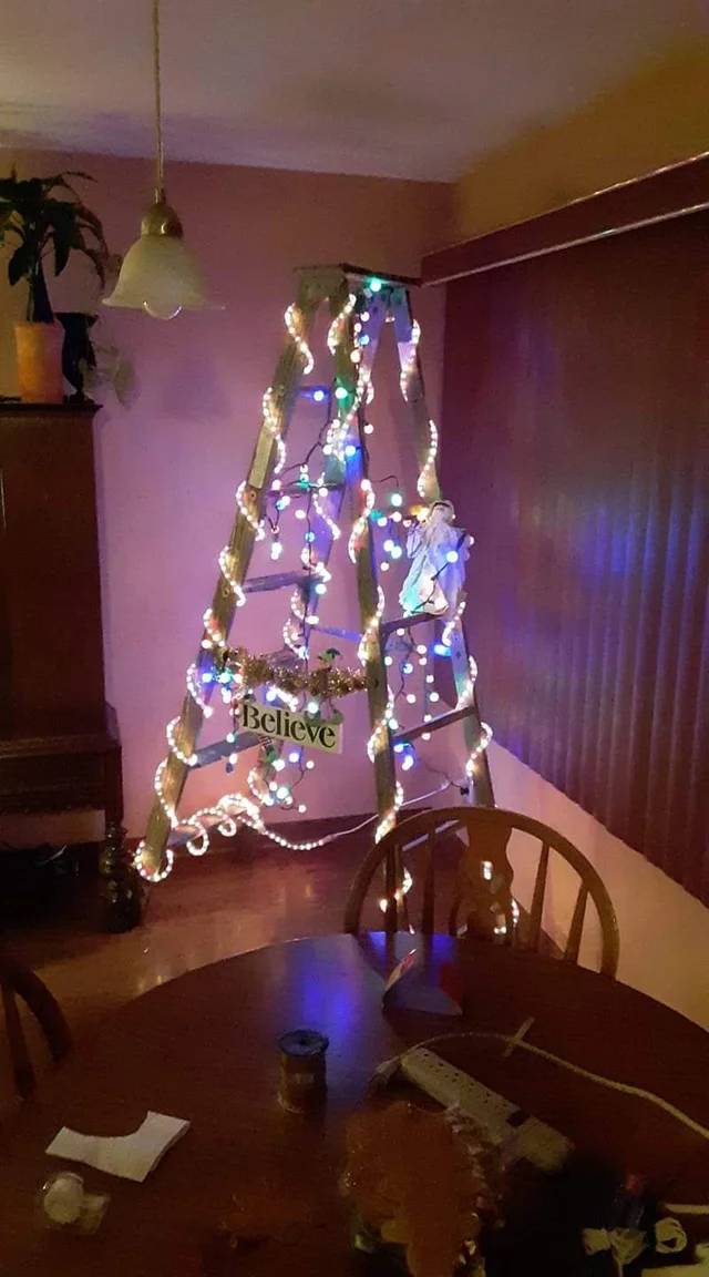 "My uncle's Christmas tree."