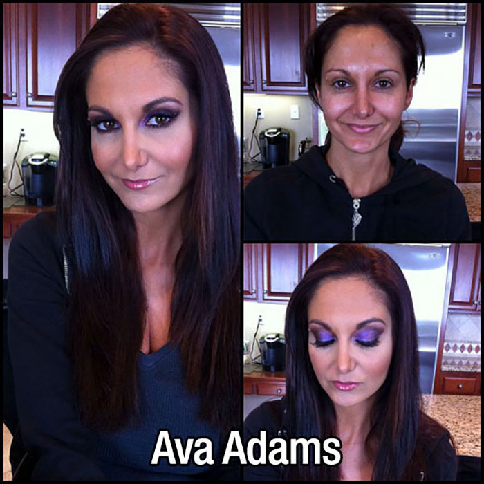 ava addams before after makeup