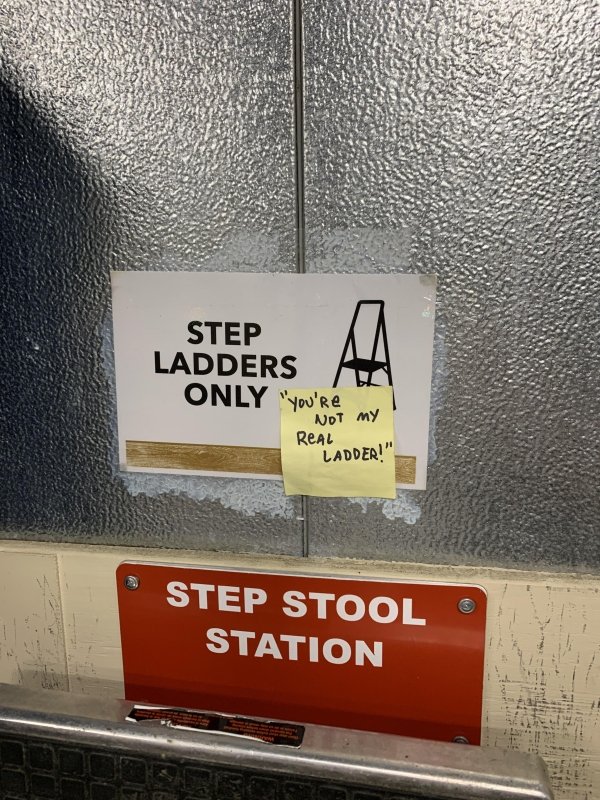 wall - Step Ladders Only 'You're A Not My Real Ladder!" Step Stool Station