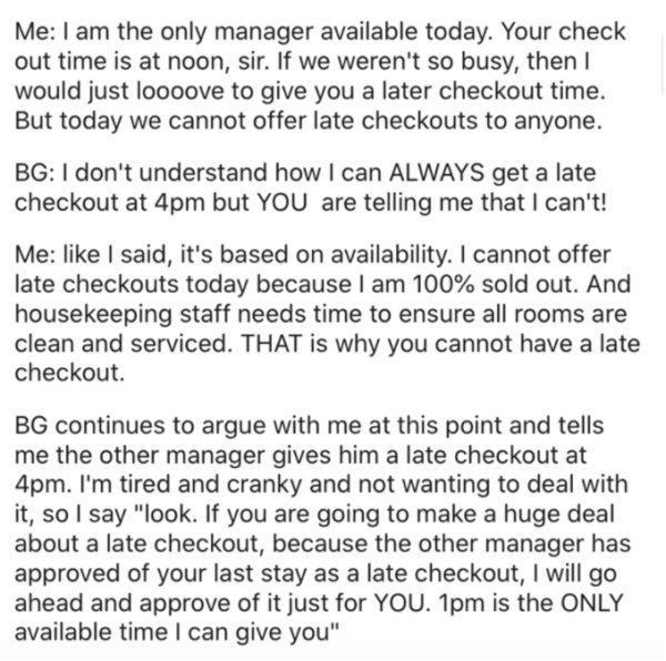 Rude Guest Pushes a Hotel Worker Too Far.