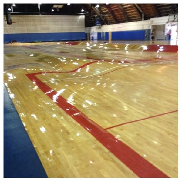 “Here’s what a basketball court looks like when the pipes under it burst.”