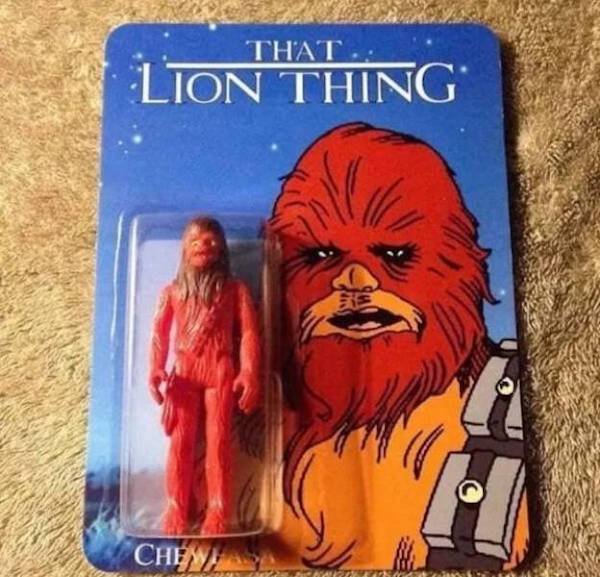 funny memes and pics - lion thing chewbacca - Lionything Cheye