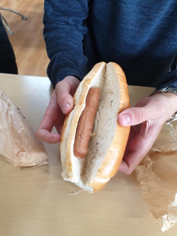 This hotdog my school was selling for £1.85