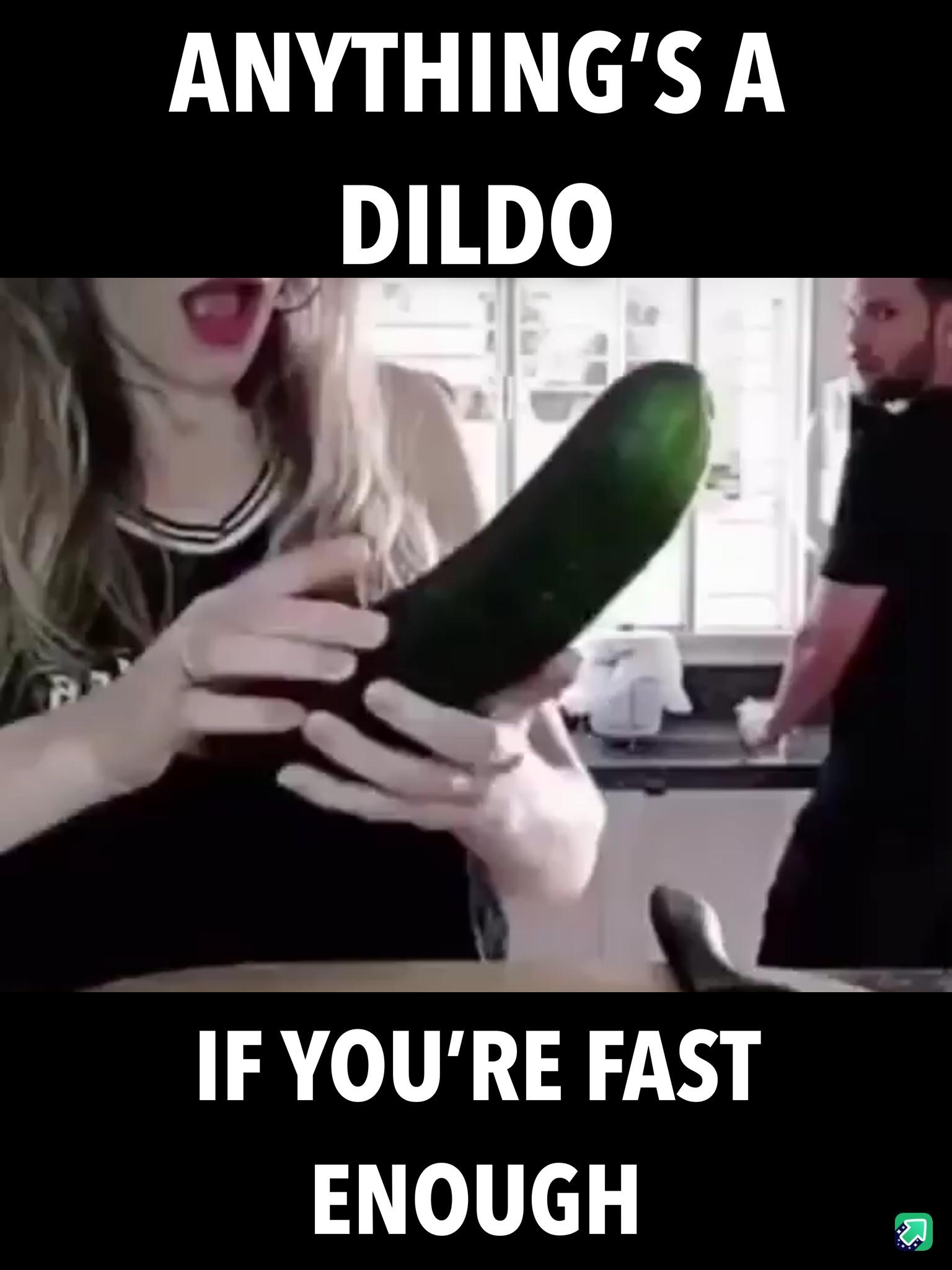 photo caption - Anything'S A Dildo If You'Re Fast Enough