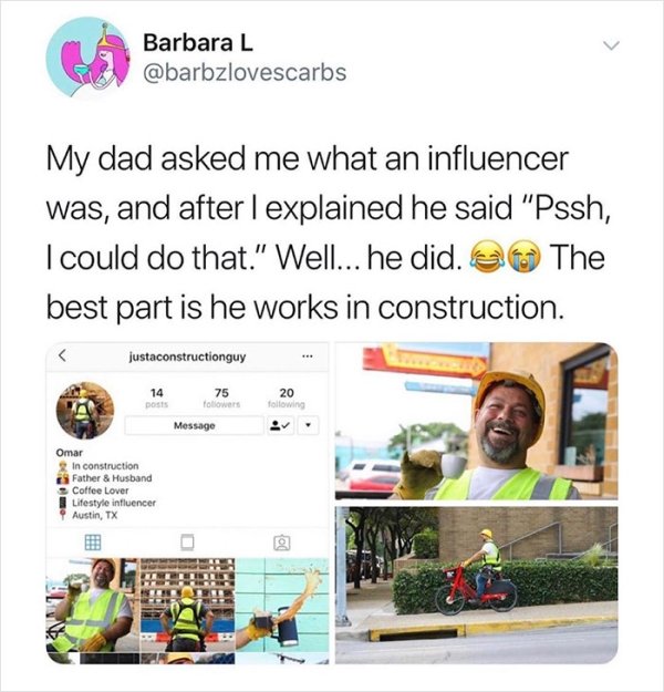 construction guy influencer -