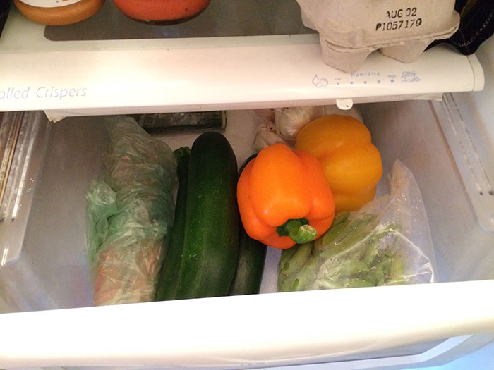 A NSF International study found that the fridge produce compartment is one of the most "germiest" areas in people's kitchens. Therefore, it's essential to regularly clean out produce bins with hot water and liquid soap to prevent the buildup of bacteria.