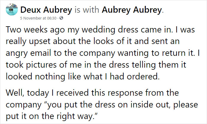 Dumb Bride Rages Because She Put Her Wedding Dress on Inside-Out.