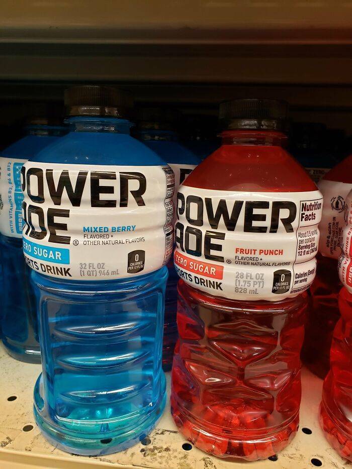 "At the beginning of this year, someone on Reddit noticed that Powerade was also affected by shrinkflation. Apparently, the original 32 oz bottles were downsized to 28 oz, but the price remained exactly the same."