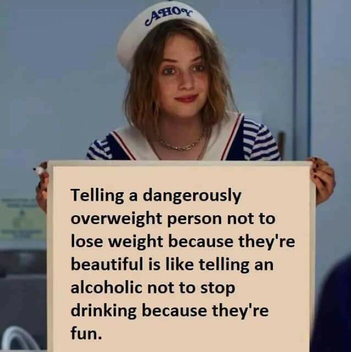 jo jorgensen policies - Ahoy, Telling a dangerously overweight person not to lose weight because they're beautiful is telling an alcoholic not to stop drinking because they're fun.