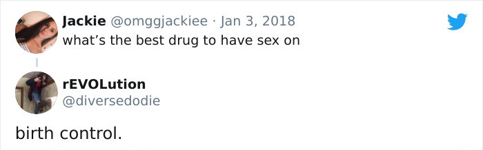 arm - Jackie what's the best drug to have sex on REVOLution birth control.