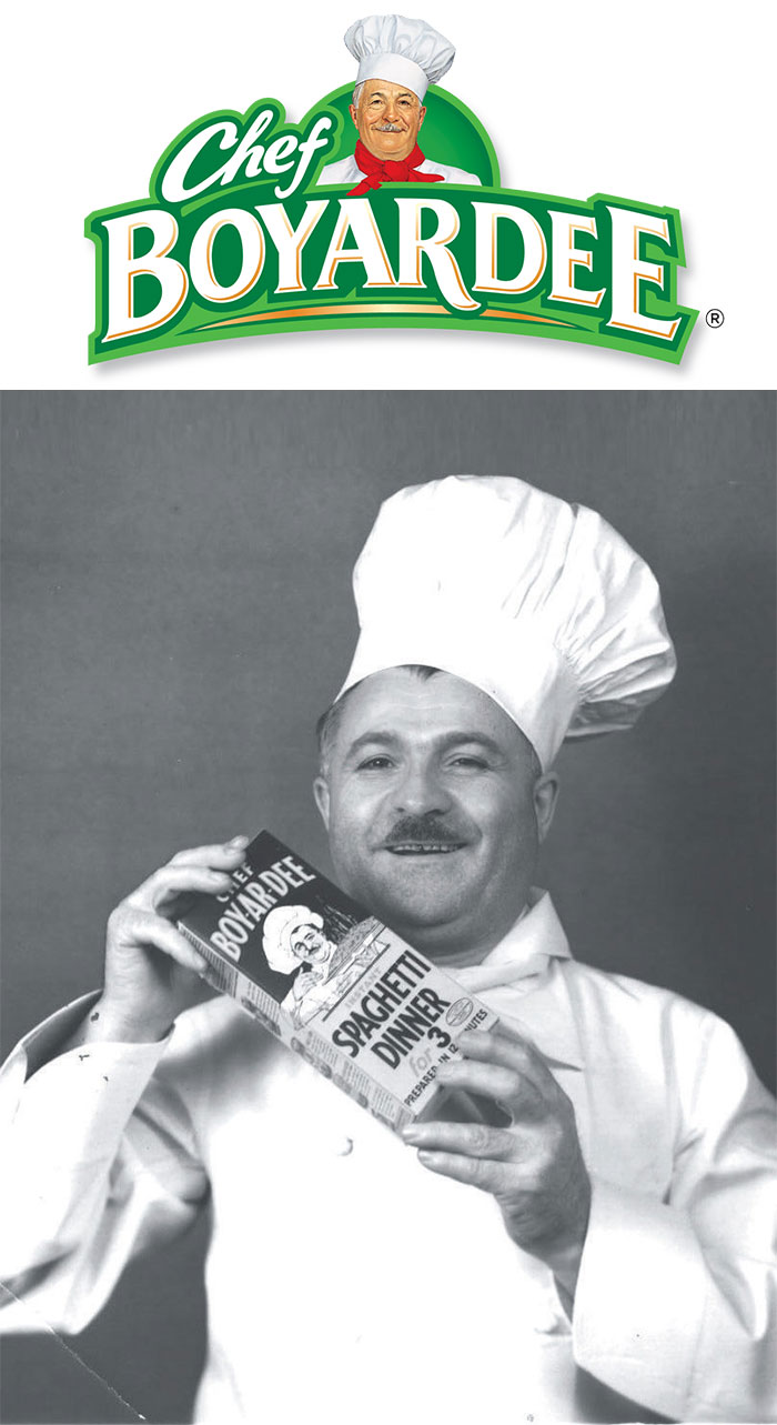 Anyone looking for a script for a movie? Here's your story to tell. Chef Boyardee’s logo portrays a cook with a mustache who looks like a usual guy. Don’t be mistaken! The person behind the mascot was a true boss who managed to lead the kitchen at the Plaza Hotel in New York before he was even 18 years old. This man, whose name was Ettore Boiard, also catered President Woodrow Wilson’s second wedding and opened a massively popular restaurant in Cleveland. Then, and only then, together with his brothers, he founded the Chef Boyardee brand. It is not even surprising that he also got a Gold Star from the US government for feeding the troops during World War II. See, we told you—it’s just like a movie. Now, who is going to play this guy?