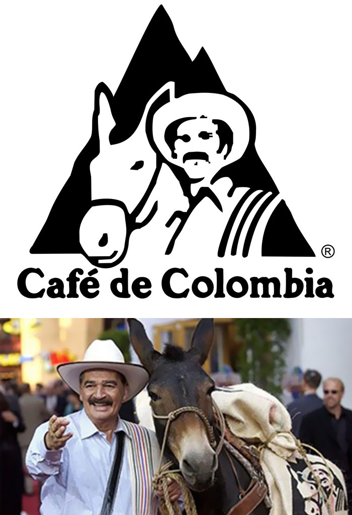The mascot behind Cafe De Colombia might look like a casual coffee farmer, but can we say for sure who was the character that stood the test of time? Created to capture the spirit of the many small coffee producers, the mascot portrays a macho man, always with his mule called Conchita and a sack of coffee beans. It is claimed that his name is Juan Valdez, who was selected to represent the brand of more than 360,000 coffee growers. How the brand found this person remains unanswered. What is known is that the real name of Juan Valdez was Carlos Sanchez, and he was a coffee farmer from the department of Antioquia. He had an equally iconic deep voice and was frequently referred to as "the voice of God." Maybe he was? Knowing his success, it is hard to judge, after all.