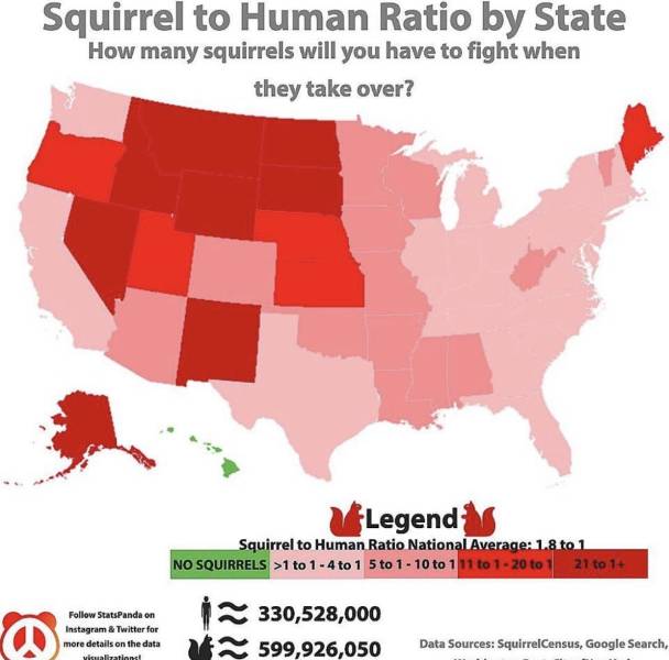 states that allow concealed carry - Squirrel to Human Ratio by State How many squirrels will you have to fight when they take over? fLegends Squirrel to Human Ratio National Average 18 to 1 No Squirrels >1 to 14 to 1 5 to 1 10 to 111 to 1 20 to 1 21 to 1 