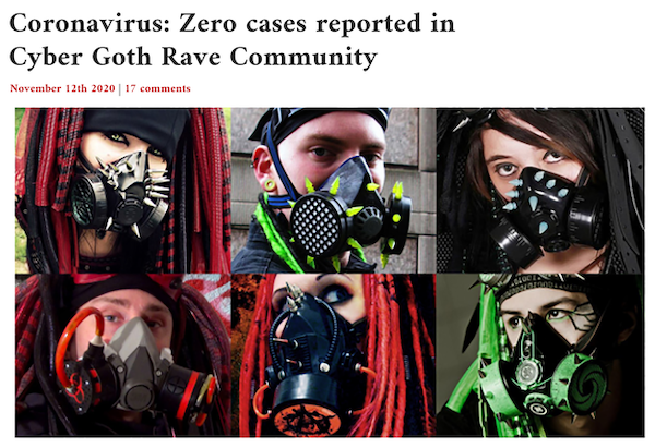 gas leak at cyber goth rave - Coronavirus Zero cases reported in Cyber Goth Rave Community November 12th 2020 | 17