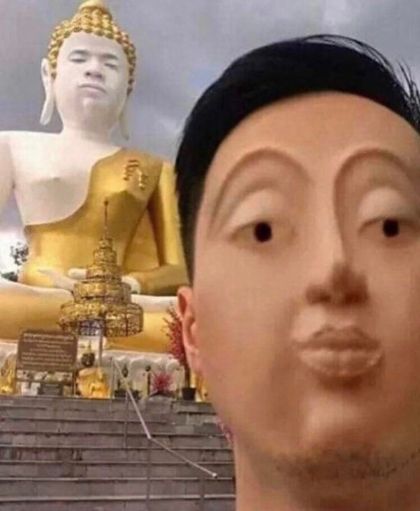 buddha face funny