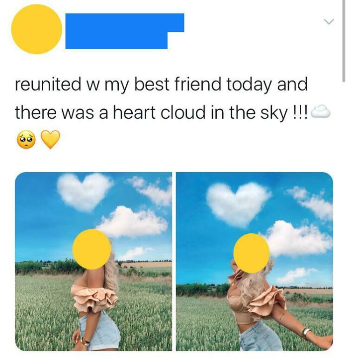 sky - reunited w my best friend today and there was a heart cloud in the sky !!!