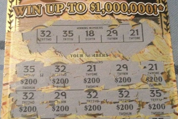 My wife won the lottery today, $4,000 in total.