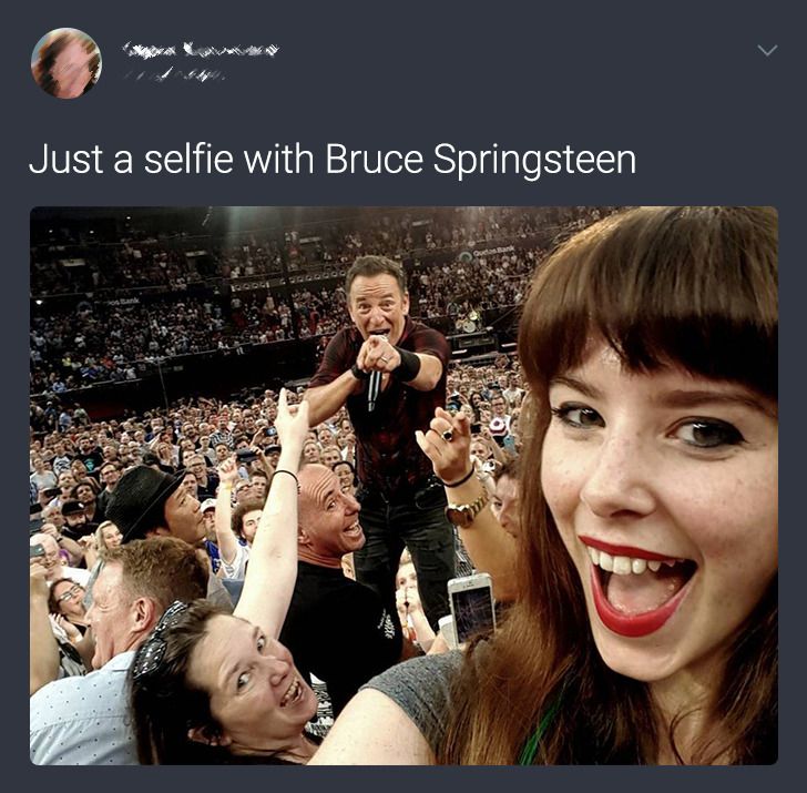 bruce springsteen selfie - Just a selfie with Bruce Springsteen Cool