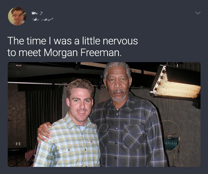 presentation - The time I was a little nervous to meet Morgan Freeman.