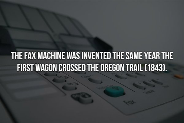 electronic instrument - The Fax Machine Was Invented The Same Year The First Wagon Crossed The Oregon Trail 1843.